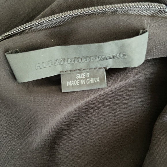 Alexander Wang leather/jersey Asymmetric Gown - Picture 10 of 11